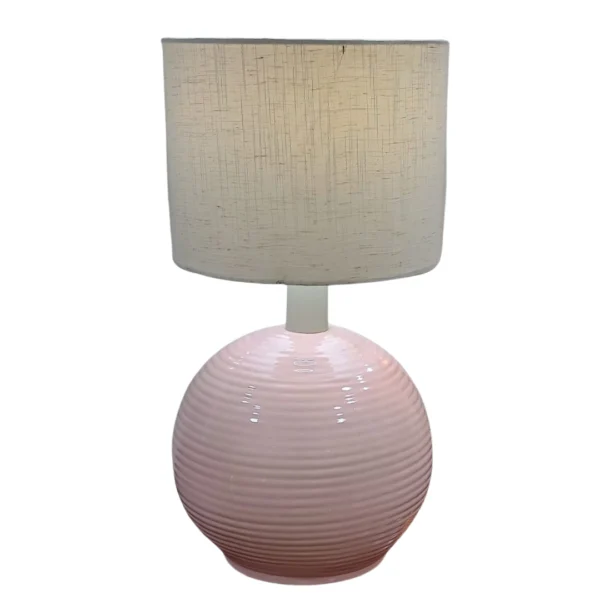 Abajur em porcelana cor rosa