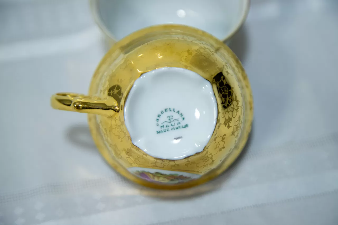 Jogo de xícaras para chá, porcelana Mauá década 1950 - Image 5