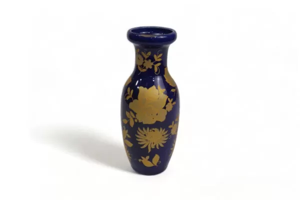 Vaso Azul em Cerâmica Vitrificada
