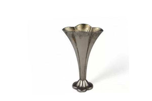 Vaso de flor decorativo Folhado a Prata ART DECOR