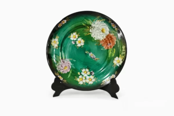 Prato Verde em Porcelana Marinelli Pintado a Mão