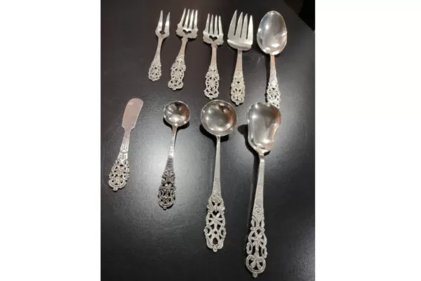 Conjunto de 10 peças de talheres Prata de Lei 900